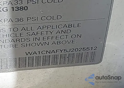 2018 Audi Q5 2.0T Premium/2.0T Tech Premium from USA, damaged, VIN WA1CNAFY5J2025512